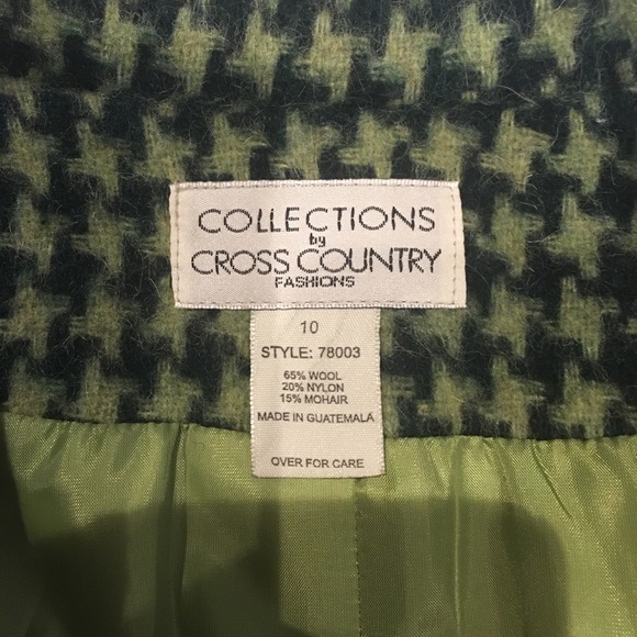 Like New houndstooth Wool blend zipper jacket - Picture 3 of 3